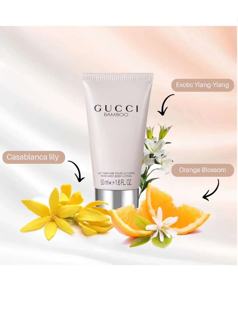 Gucci Bamboo Perfumed Body Lotion - White & Silver (2 x 50 ml)